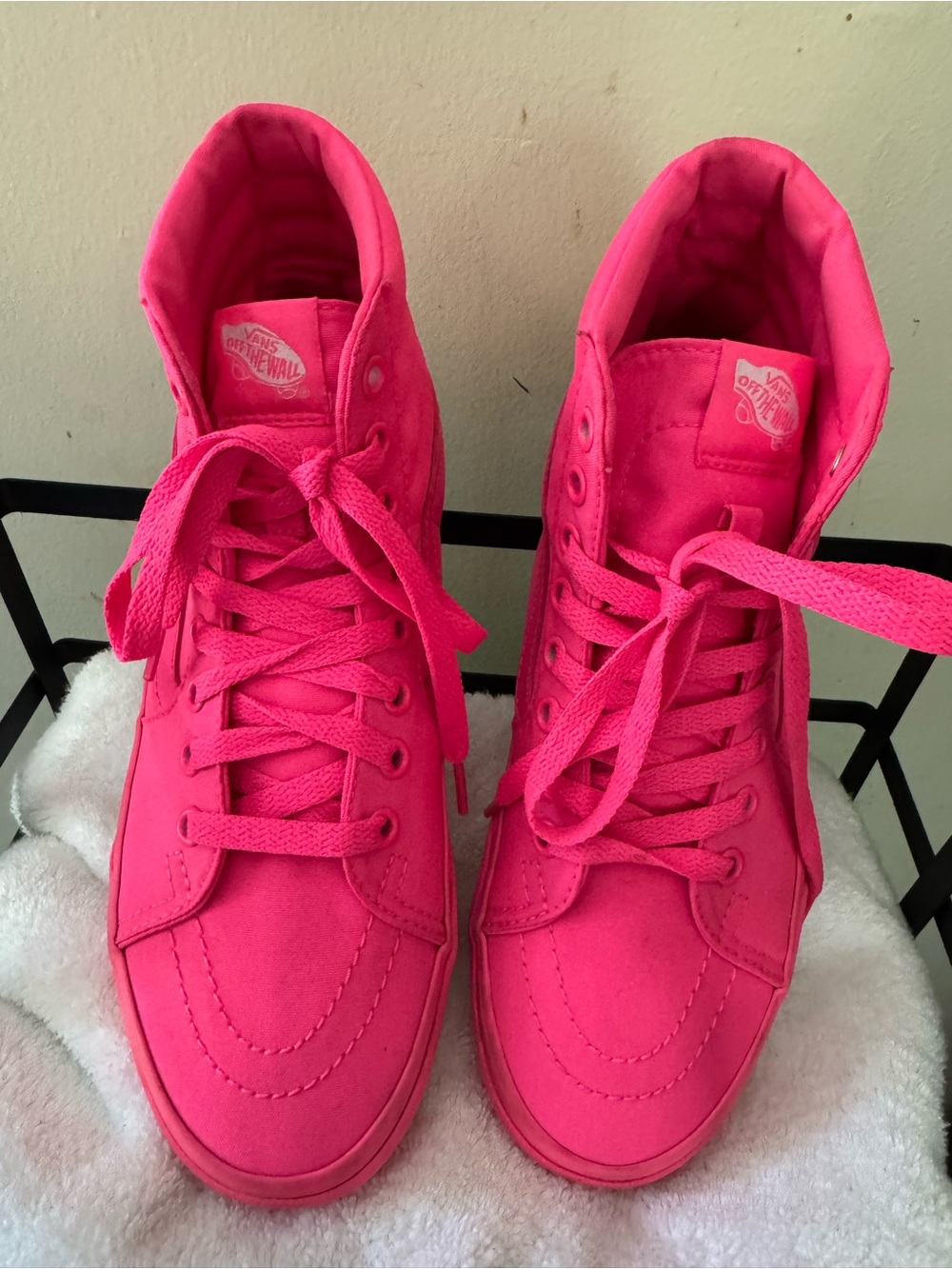Vans Hot Pink High-Top Athletic Sneakers